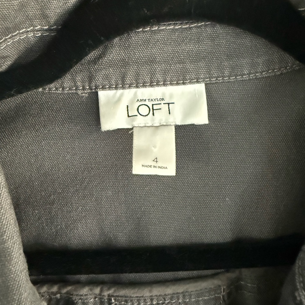 LOFT Dark Gray Utility Jacket - Picture 3 of 7
